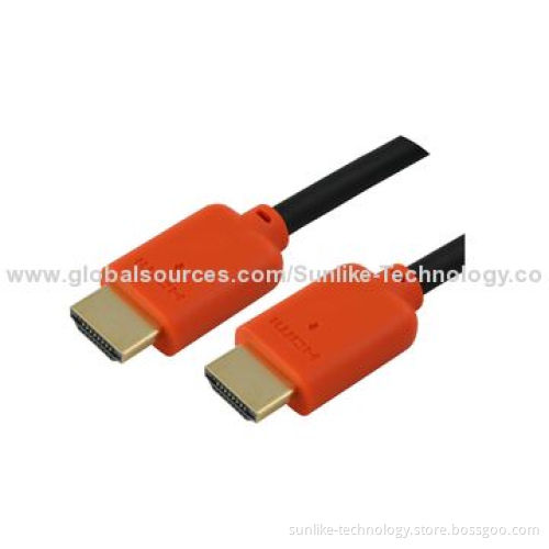 HDMI Cables, Single Molding Type, Golden Plated Connector